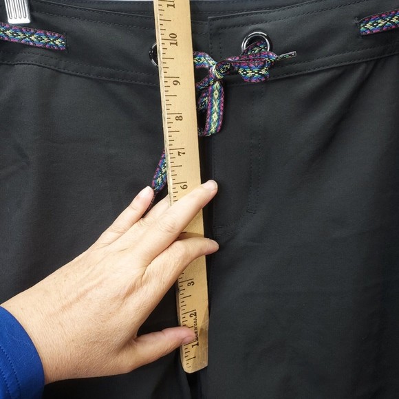 prAna Silvana Boardshorts Black Drawstring Performance Swim - Picture 16 of 16